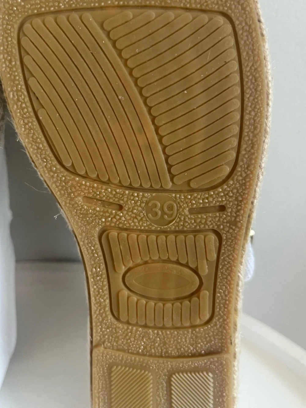 NEW Jutelia Leather Mary Jane Espadrilles White Size 39/7.5-8